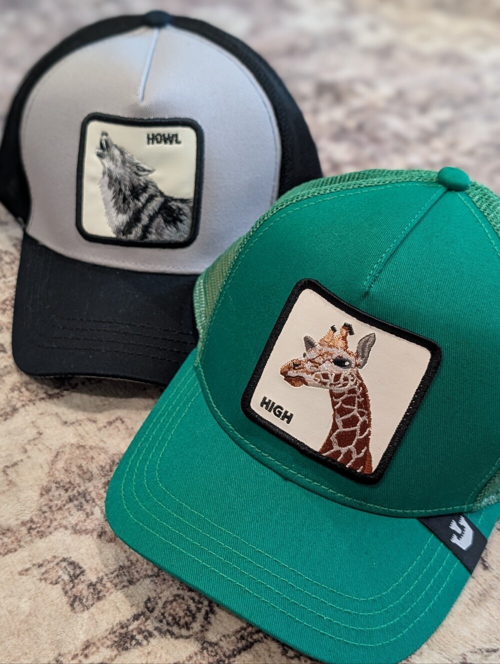Goorin Bros. Lot Of Two Mesh Trucker Hats with Animal Patches